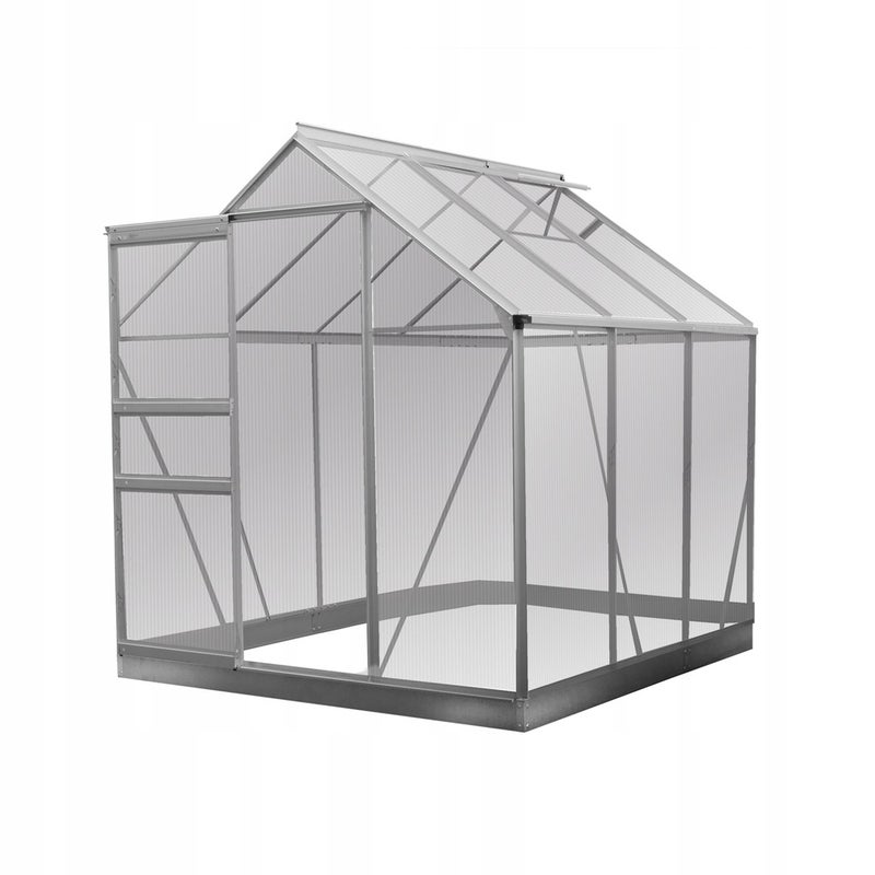 Szklarnia ogrodowa tunel poliwęglan aluminiowa 190x190x195cm 4mm