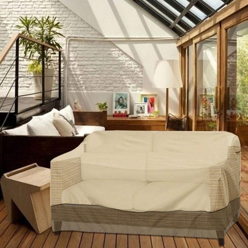 Housse de canapé d'extérieur Protection UV Imperméable et anti-poussière Housse de mobilier de jardin de balcon Housse de banc de terrasse - 4
