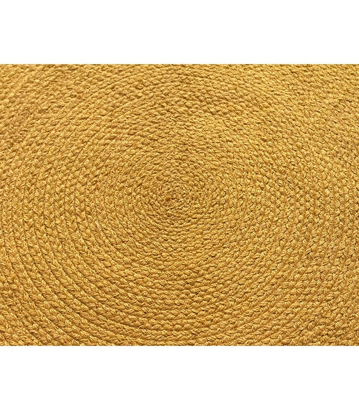 Hamid - Alfombra para interior y exterior Nansa Ocre Redondo 120x120 - 5