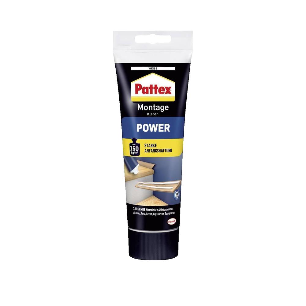 Pattex Colle Montage Power 250g Tube, blanc (Par 12) | Leroy Merlin