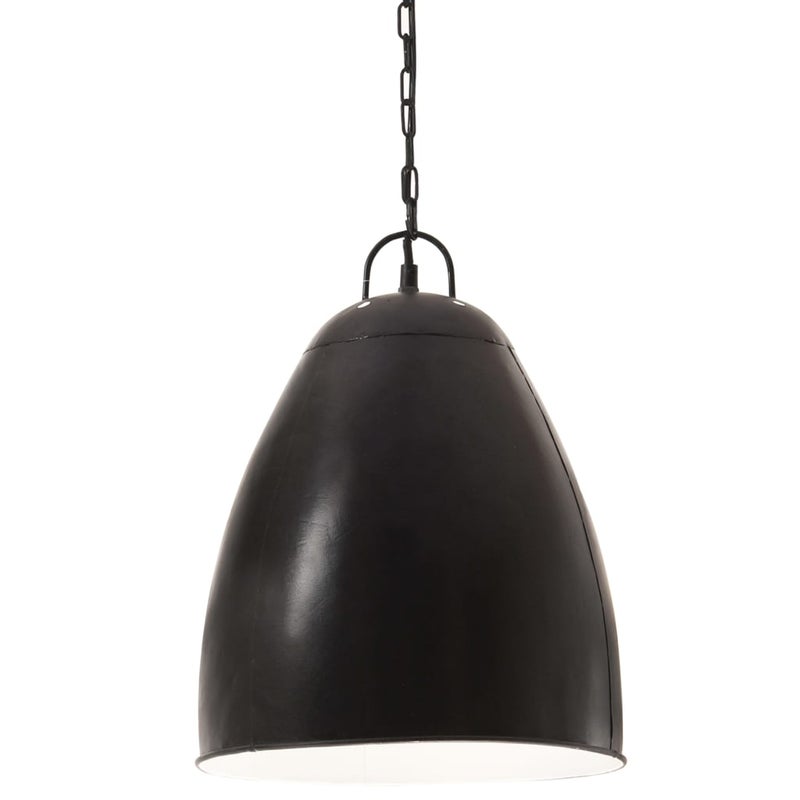 Industrialna lampa wisząca okrągła 25 W czarna 32 cm E27