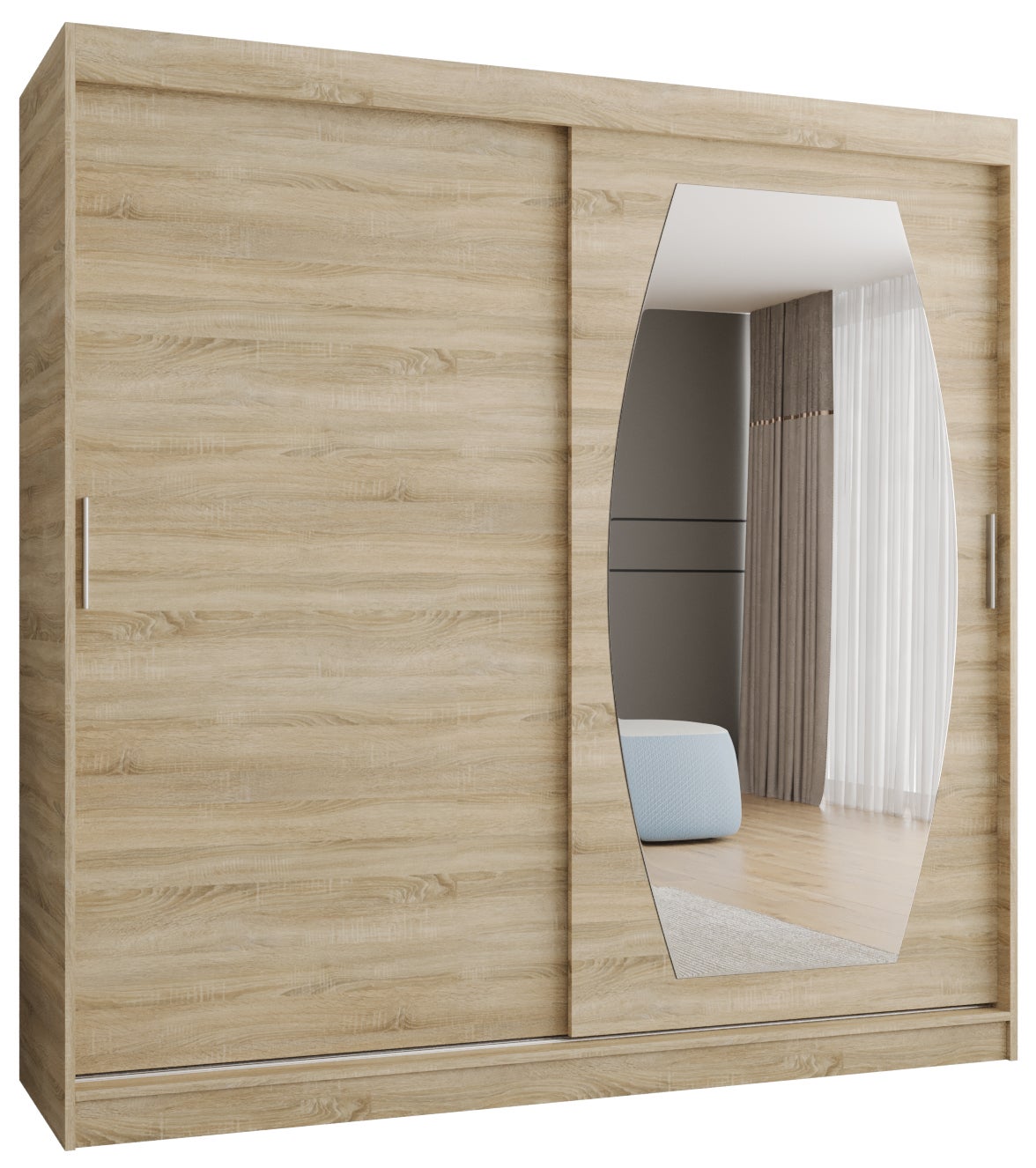 Szafa przesuwna garderoba ROSSA 200 x 62 x 200 cm Sonoma - Abiks Meble