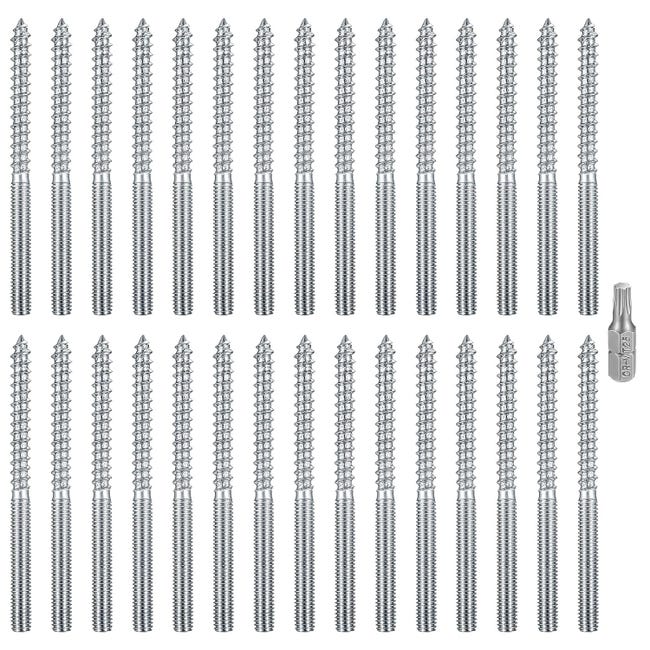 30 Pcs Vis Double Filetage, M6 Vis à Double Filetage, Boulons De Suspension Torx Vis Assemblage Vis A Bois Goujon Tige Filetee M6x80mm 99185607 30 Pcs Vis Double Filetage, M6 Vis à Double Filetage, Boulons De Suspension Torx Vis Assemblage Vis A Bois Goujon Tige Filetee M6x80mm 99185607