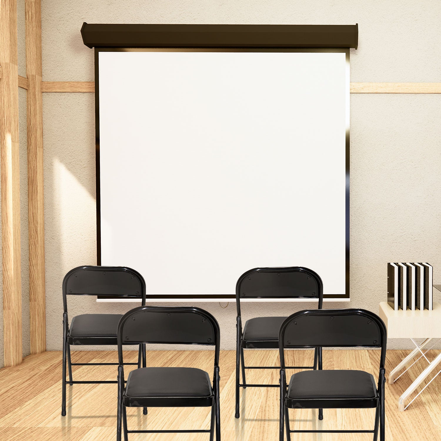 Sedia da conferenza / Sedia pieghevole / Sedia da visitatori TUDELA Similpelle nero hjh OFFICE - 7