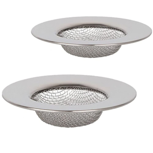 Amasawa 2 Pezzi Colino in Acciaio Inox,Filtro per Lavello da Cucina,Mini Sink Strainer,Setaccio Lavello Conduit Vegetale del Filtro per Doccia, Vasca da Bagno o Lavelli da Cucina(7.6 cm) M