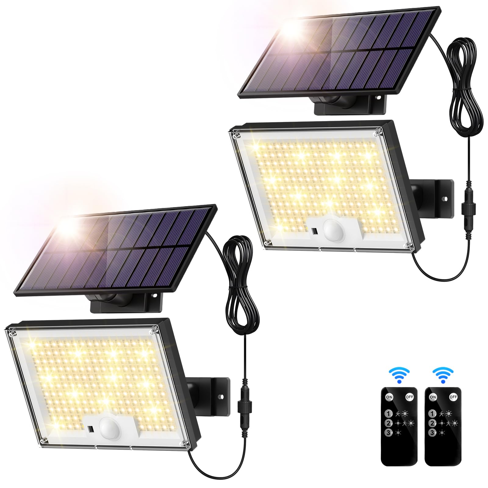 MINI FARETTO ESTERNO LUCE LED COB PANNELLO SOLARE SENSORE DI MOVIMENTO