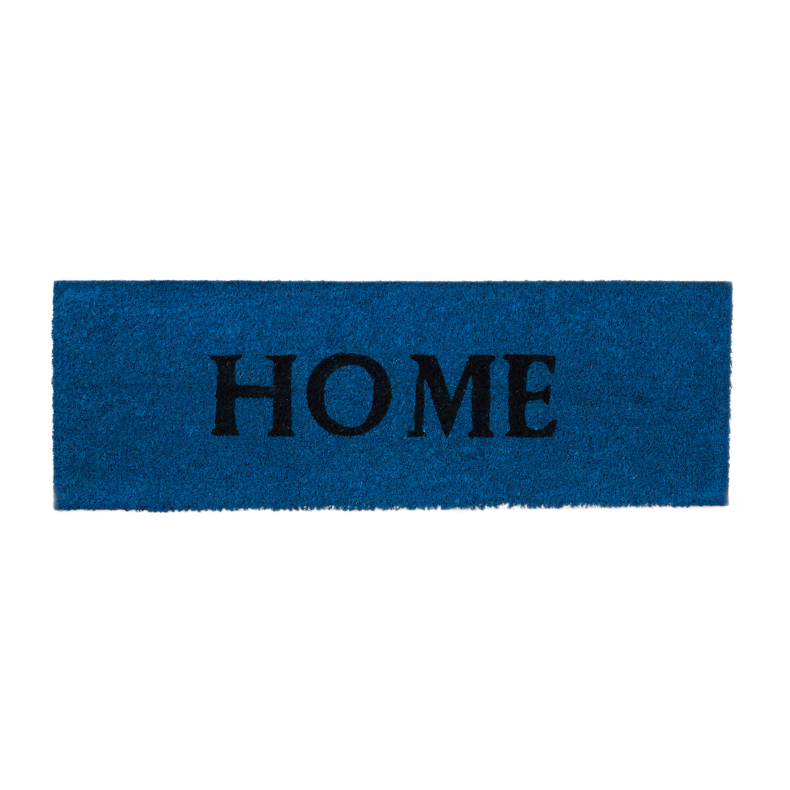 Relaxdays – felpudo home para la entrada del hogar, 1.5 x 75 x 25 cm, fibra de coco y pvc, antideslizante, color azul