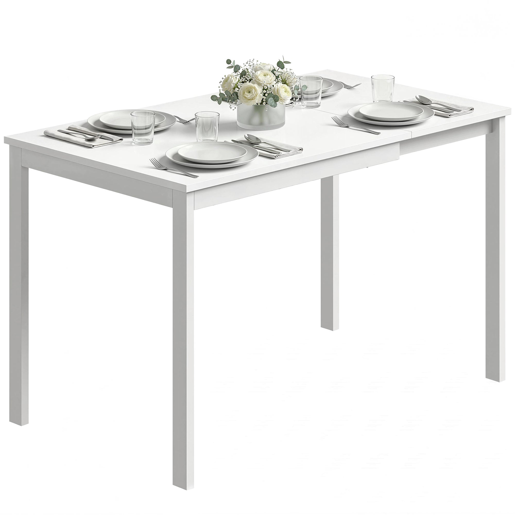 Table à manger extensible MDF HOMCOM | Leroy Merlin