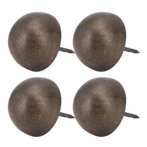 Lot De 20 Pointes En Laiton Massif - Tête Ronde 14 Mm, Parfait Pour Bricolage Ou Décoration