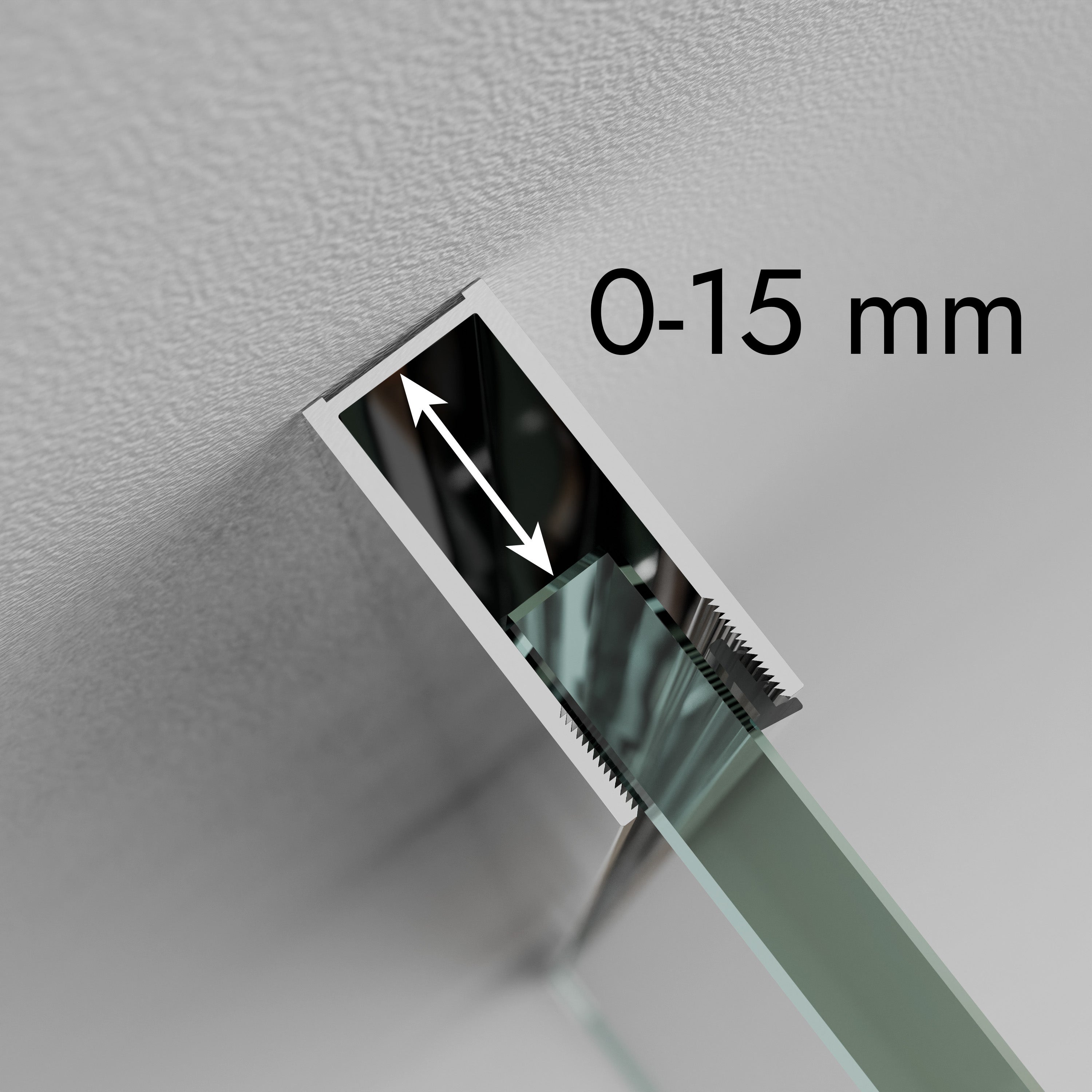 Bernstein Ścianka prysznicowa 160 cm Walk-In EX101 szkło przezroczyste 10 mm - 5