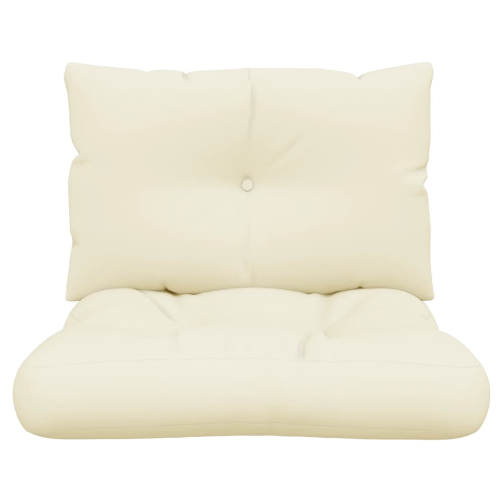 Lot de 2 Coussin d'extérieur | Coussins de palette crème tissu CFW167846 - 5