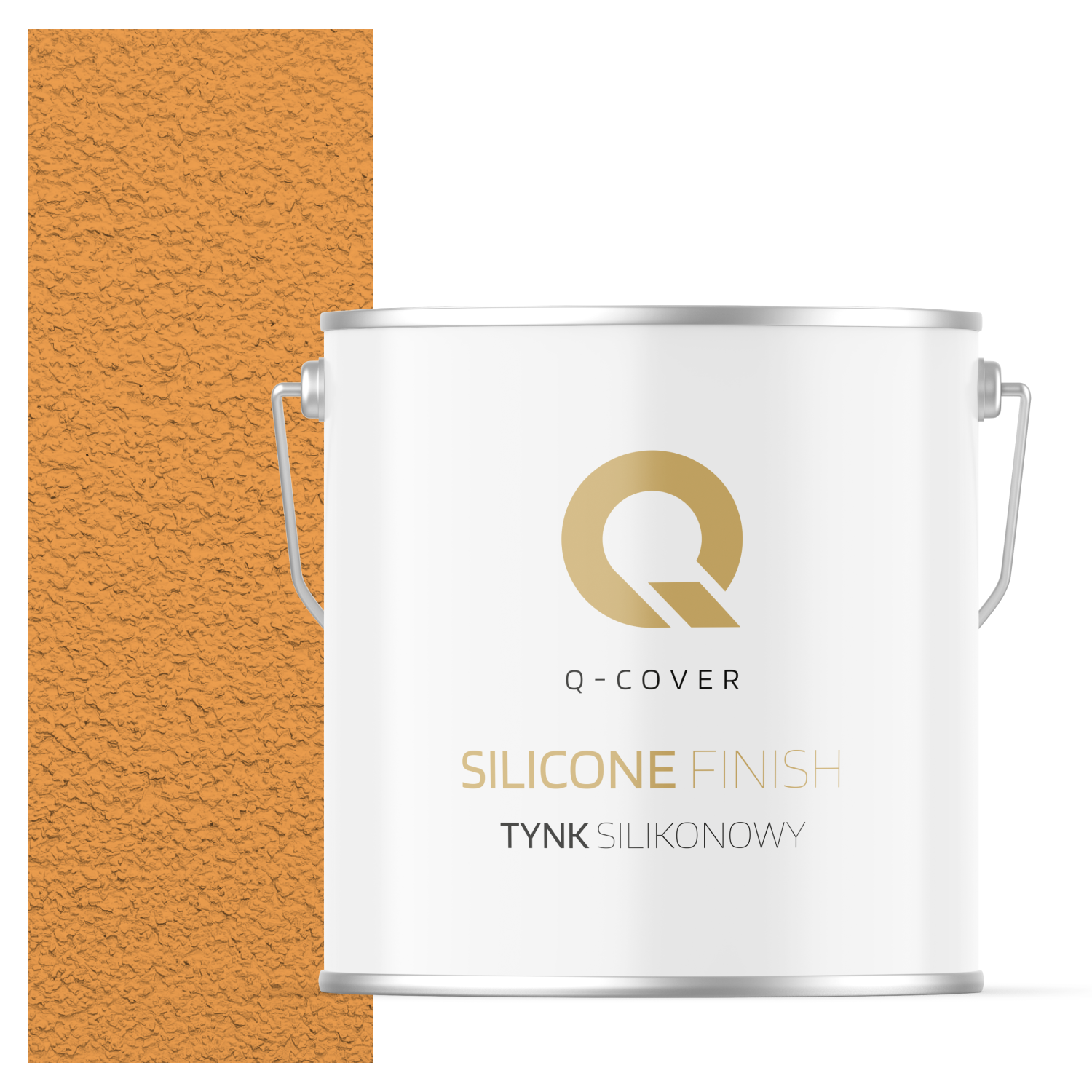 Tynk Silikonowy Elewacyjny Baranek 1.00mm Q-Cover Pomarańczowy F766 7KG