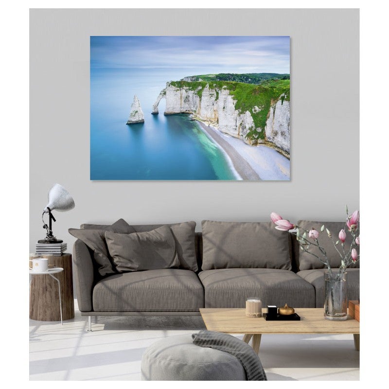 Tableau toile en kit ETRETAT 180 x 130 cm - Toile textile sans PVC, Made in France par Scenolia - 3