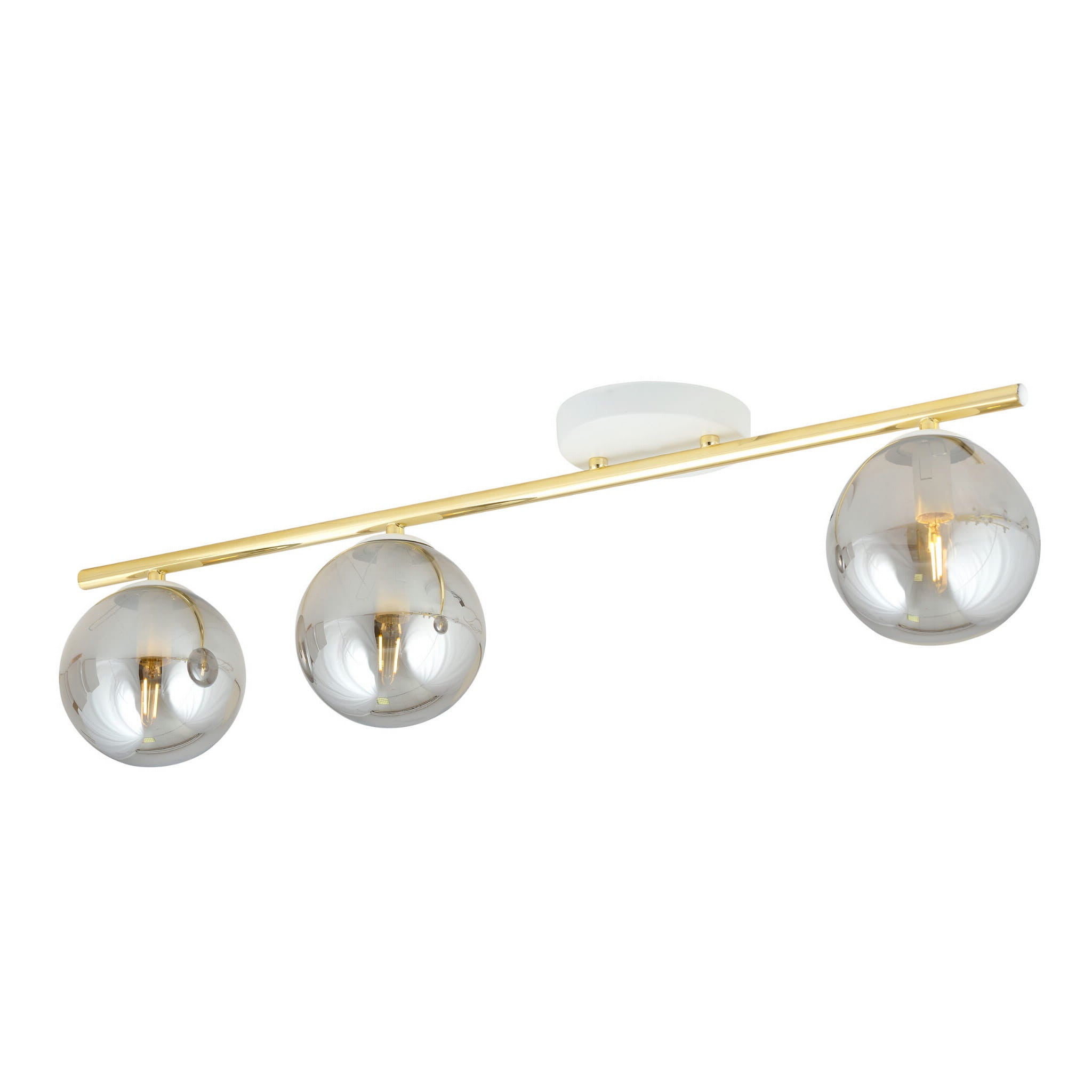 Lampa sufitowa wisząca Monza grafitowa i złota 3xE14x10W wym: 20 x 80 cm metal Emibig