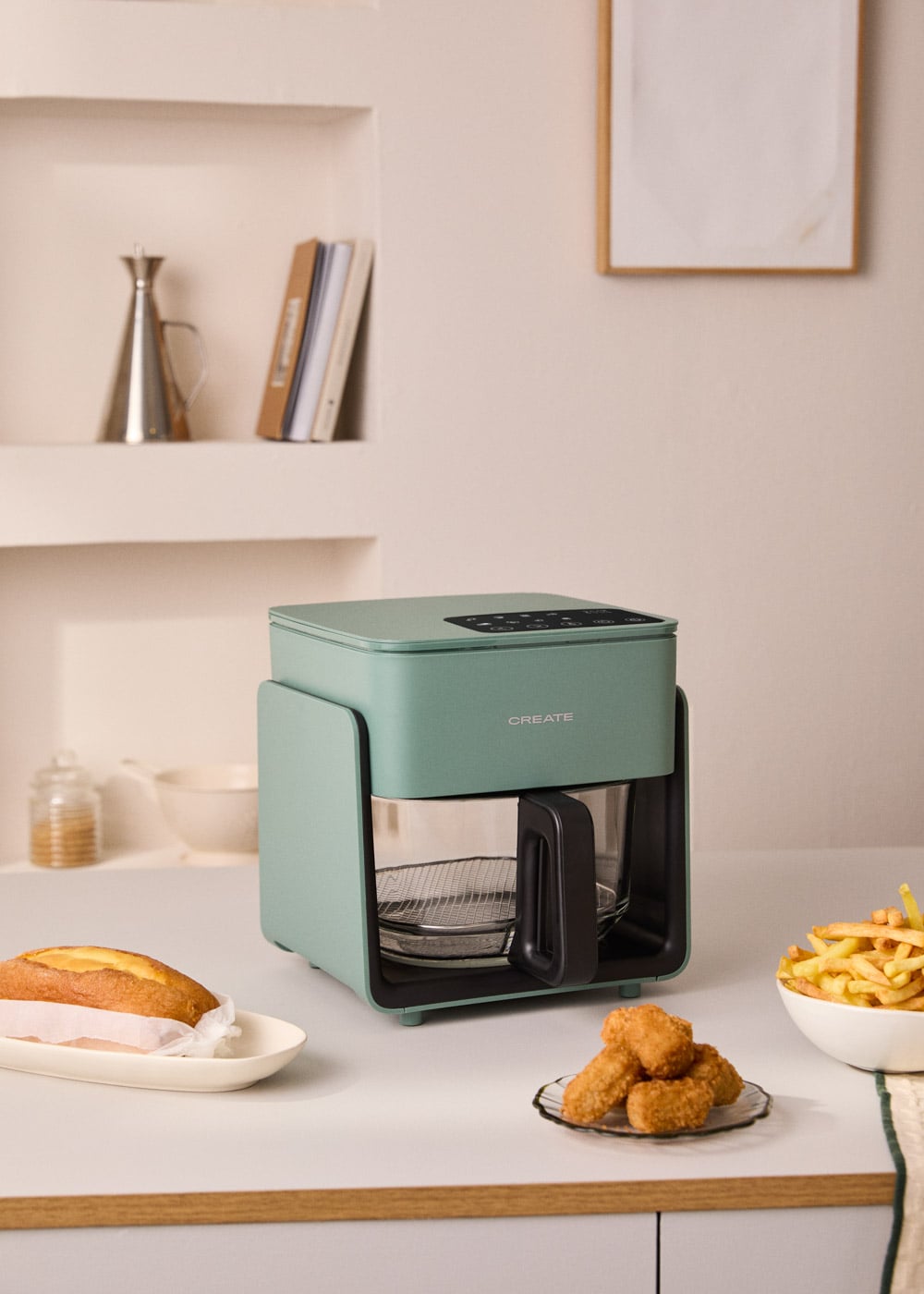 AIR FRYER STUDIO CRYSTAL – Szklana frytkownica powietrzna 4,2 l, 1300 W - 3