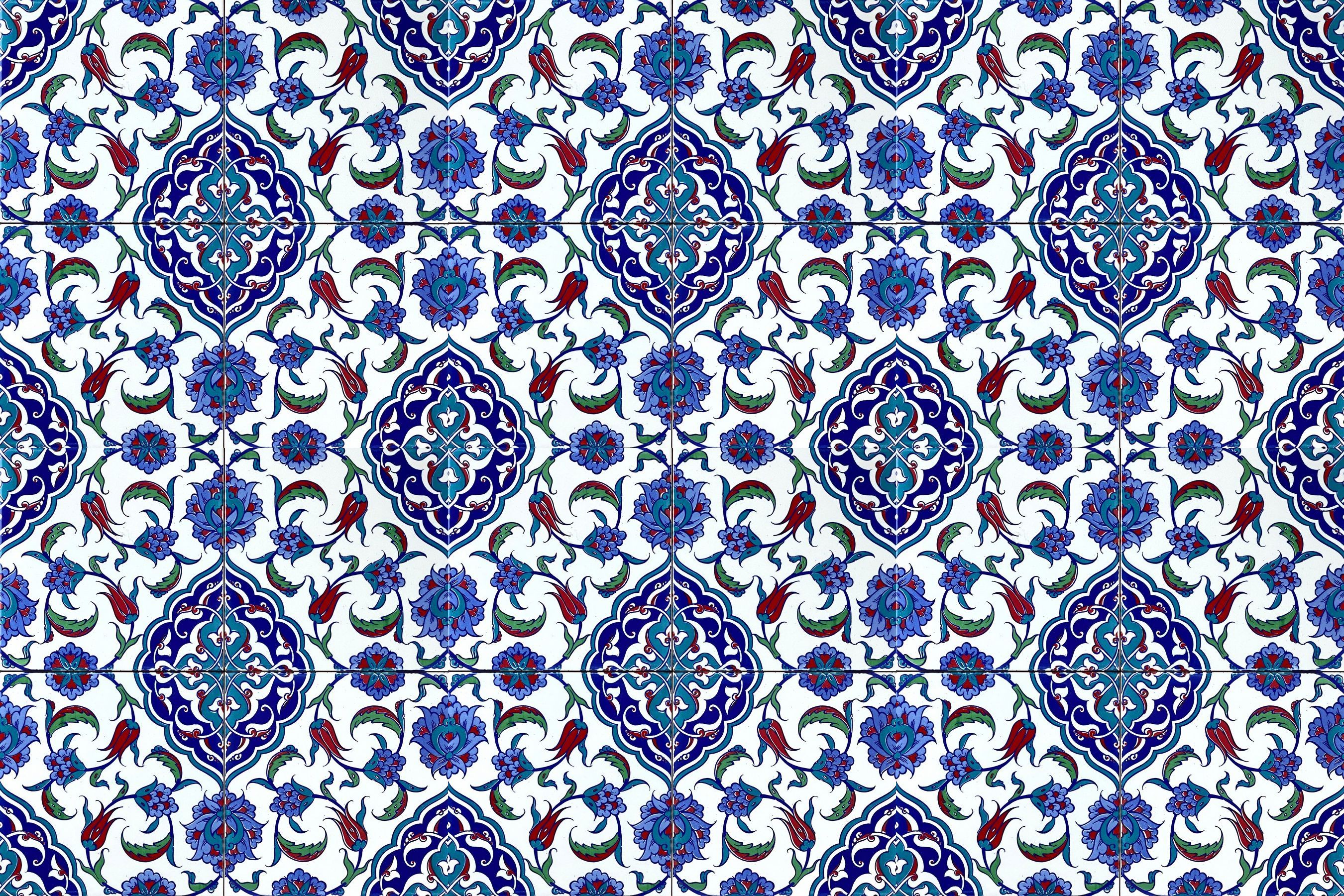 Cerames- Feray, piastrelle in ceramica Iznik 20 x 20 cm, confezione da 12 pezzi (0,48 m2) | Piastrelle in ceramica con motivi orientali - 5