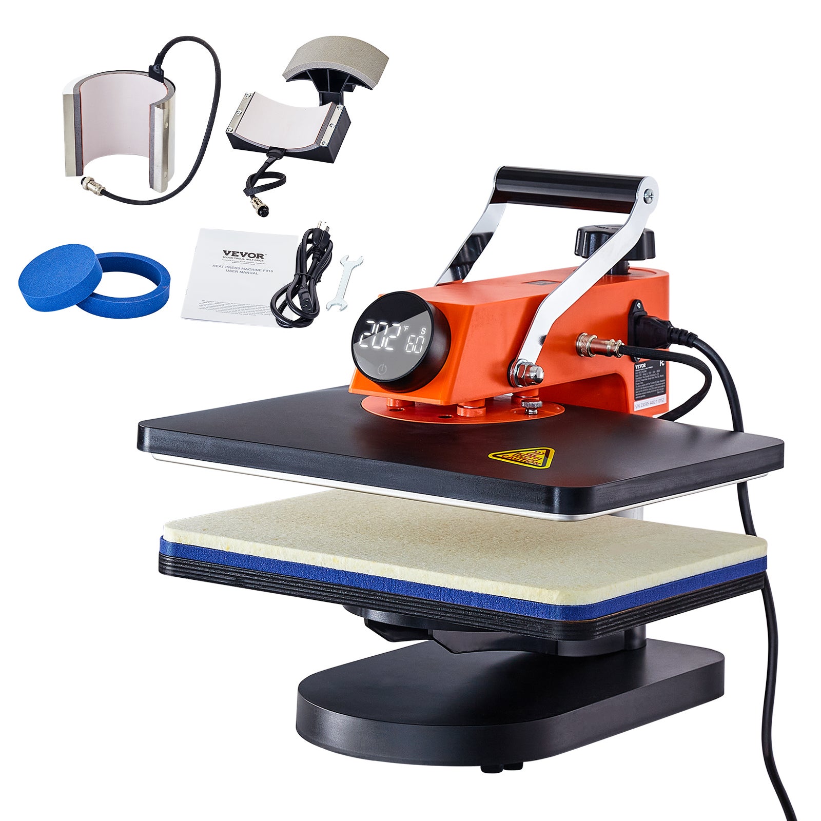 Machine De Sublimation Presse à Chaud VEVOR 5-en-1 Plateau 30,5x38,1 cm,Machine de Sublimation ...