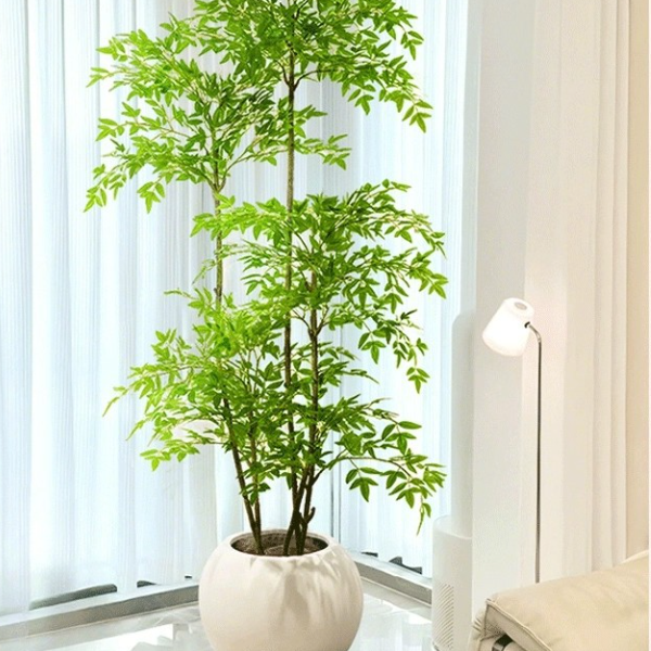 LOLLANDA Pot de fleurs rond,pot de plante artificiel,décoration pour plante d'intérieur en pot,finition mate,ne convient pas à la plantation(30*24cm) - 6