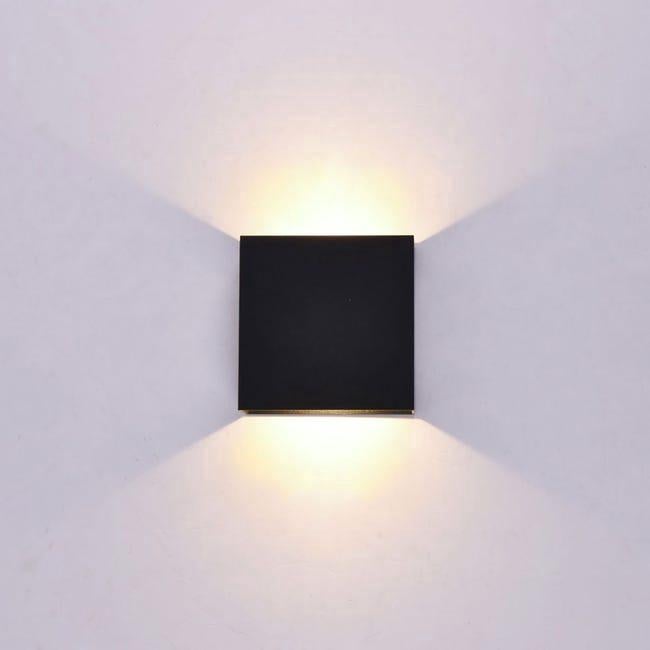 Nowoczesny aluminiowy kinkiet LED do sypialni i przedpokoju Czarny 10W Światło ciepłe 3000K