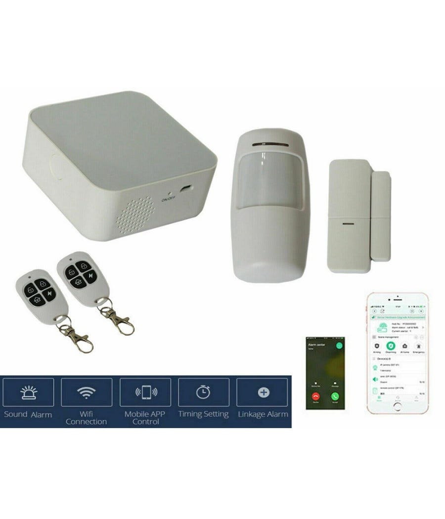 Allarme Sensore Di Movimento Pir Wireless Con 2 Telecomandi Per Porte Finestre Per Capannoni Domestici Garage Caravan Sistema Di Sicurezza Di Allarme Eccellente - Foto 3