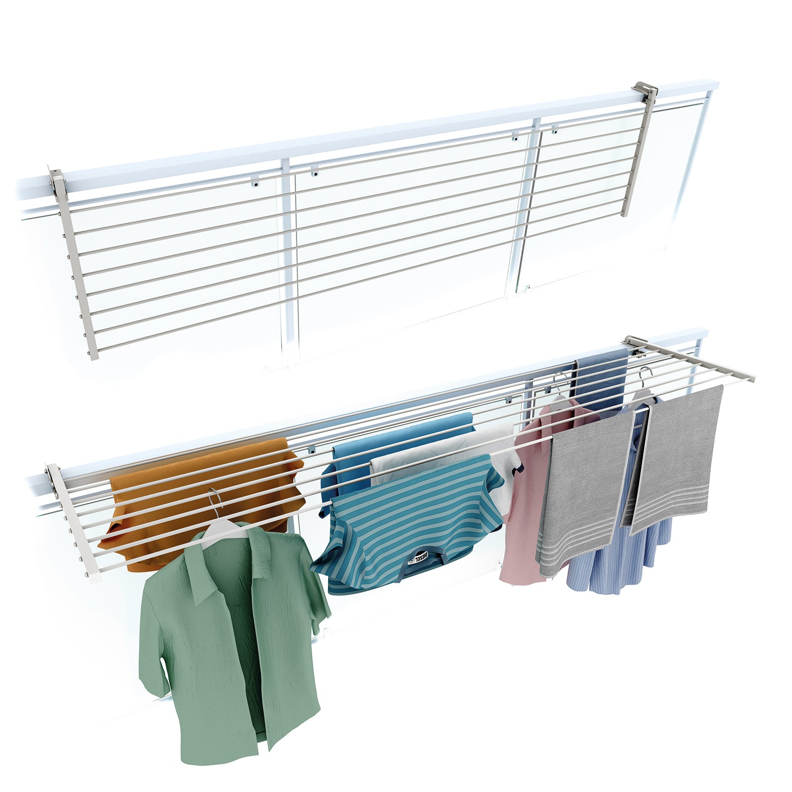 Colgar Ropa Tendedero Para Balcones ANTONIUS Tendedero, Blanco IKEA