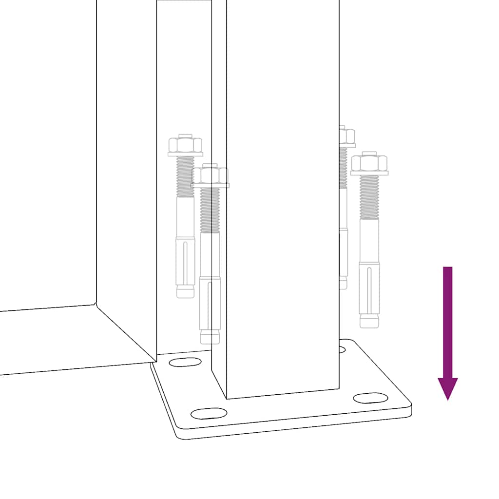 Portail de jardin anthracite 105x80 cm acier conception d herbe - 8