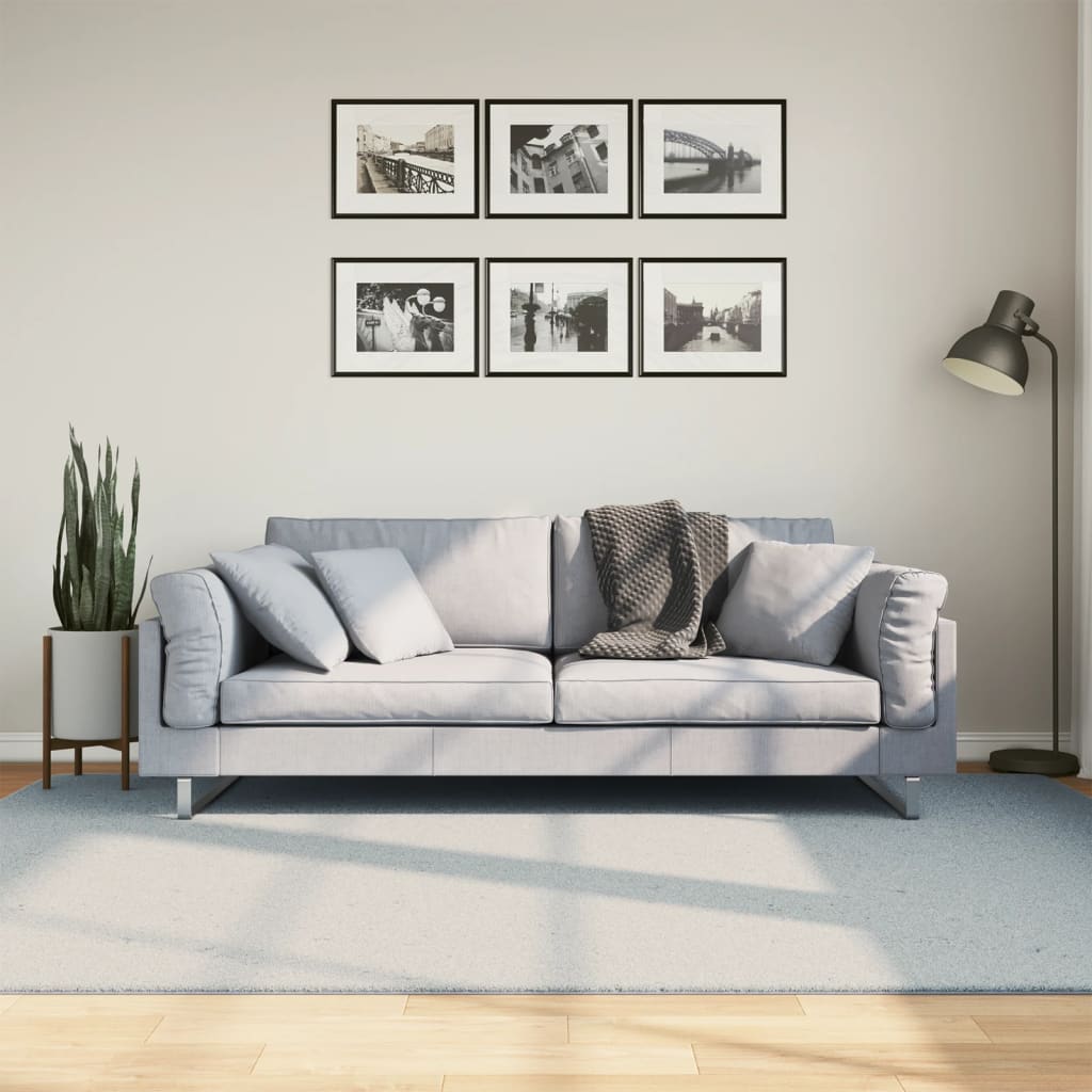 Dywan HUARTE z krótkim włosiem, niebieski, 160x230 cm vidaXL