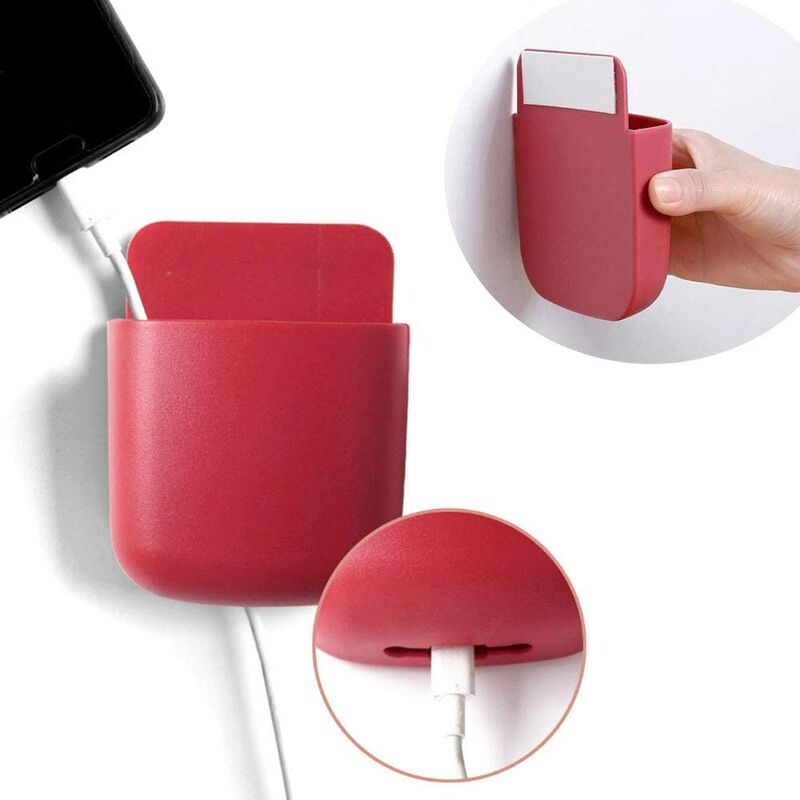 Range Telecommande Mural 4 Pièces Support Telecommande Mural Boîte Rangement pour Télécommande Auto Adhésive Support de Téléphone Portable Mural, 4 Co - 3
