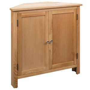 Mobile Ad Angolo In Abete Grezzo | 3 Nicchie | 50x50x83 Cm | Legno Naturale Già Montato