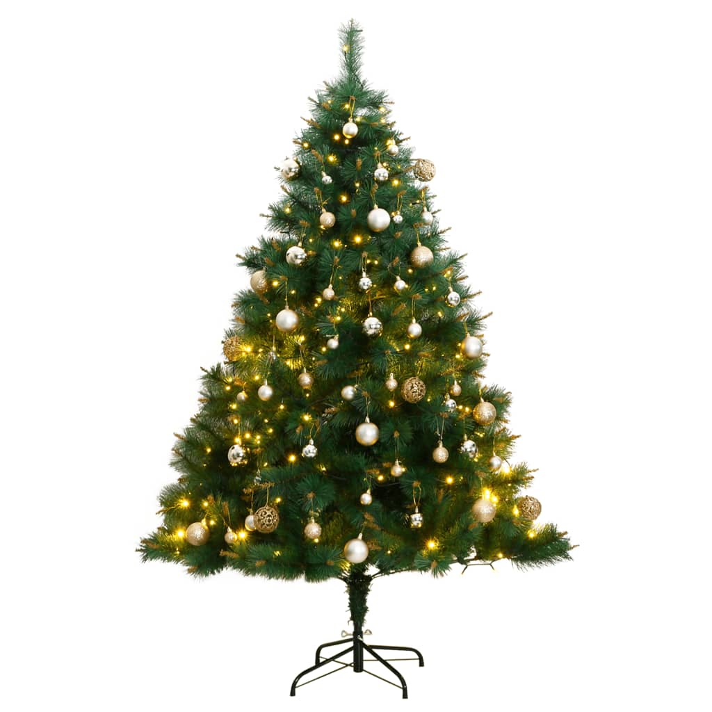 Sapin De Noël Mural En Frêne Massif Avec 80 LED – 150 Cm – Guirlande USB Blanc Chaud – Décoration Intérieure Moderne