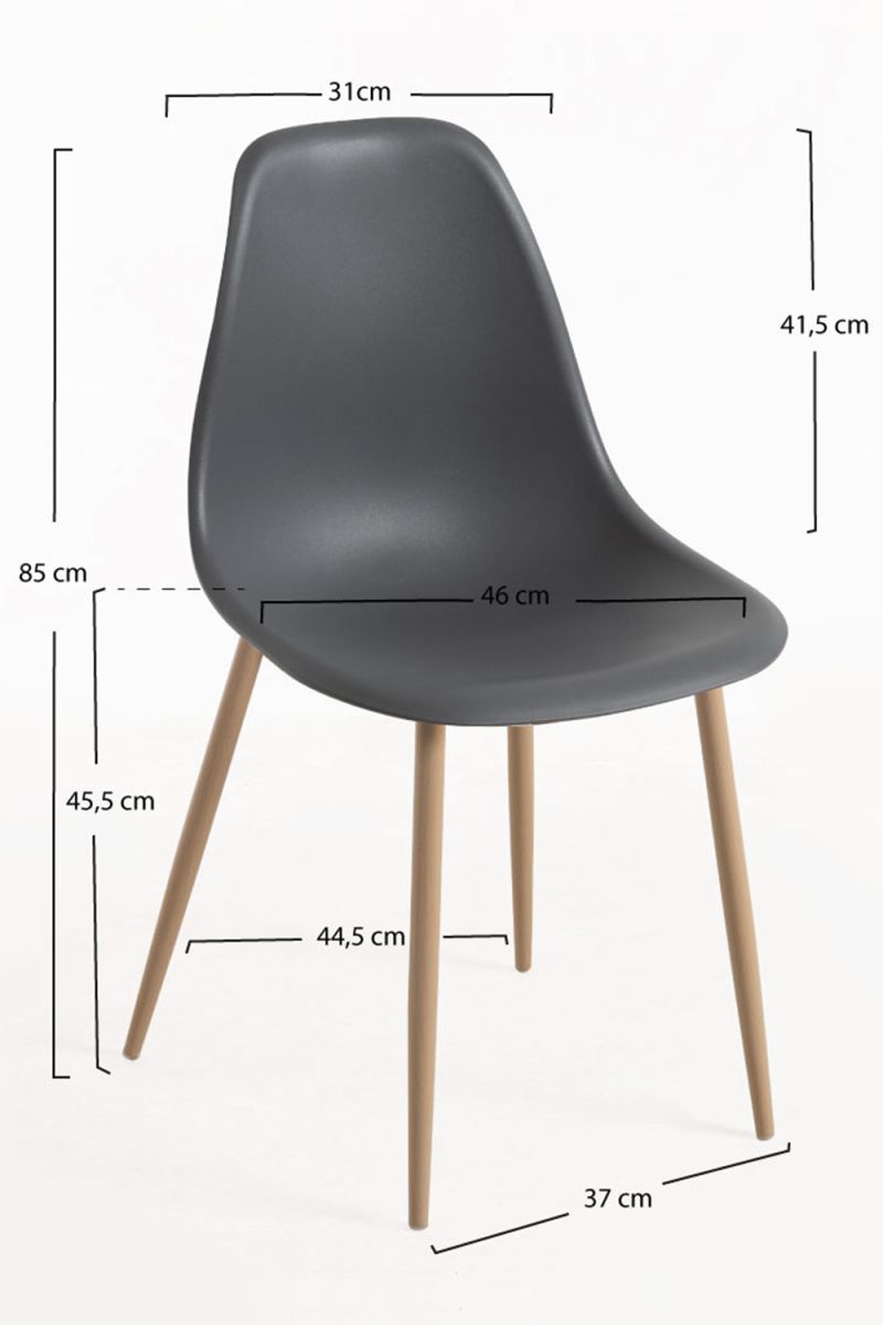 Regalos Miguel - Packs Sillas Comedor - Pack 6 Sillas Mykle - Gris oscuro - 3