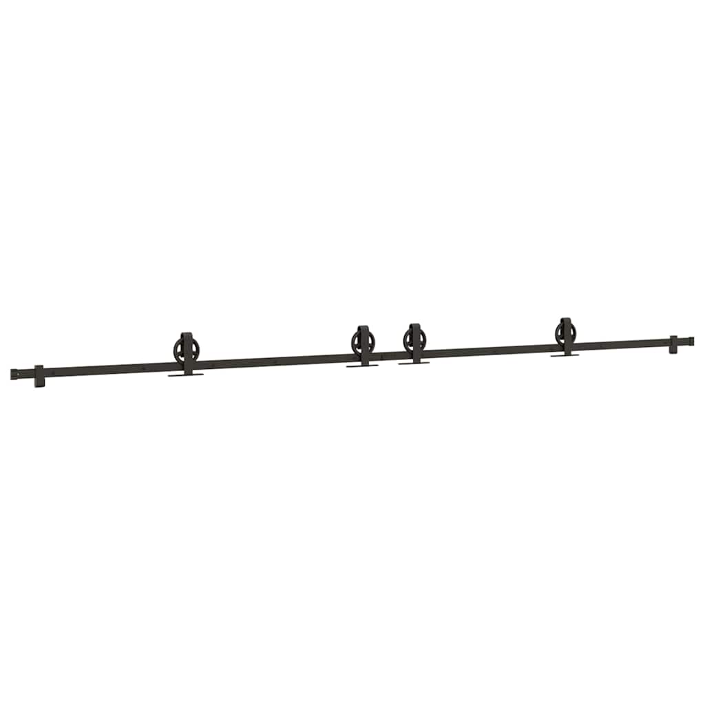 Kit Per Porta Scorrevole 183 Cm, Binario E Hardware, Per Porte Spessore 3.5-4.5 Cm