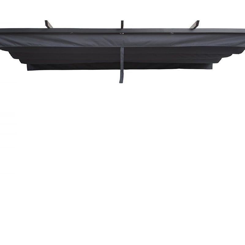 Pergola aluminiowa ze składanym dachem - 3 x 4 m - Szary