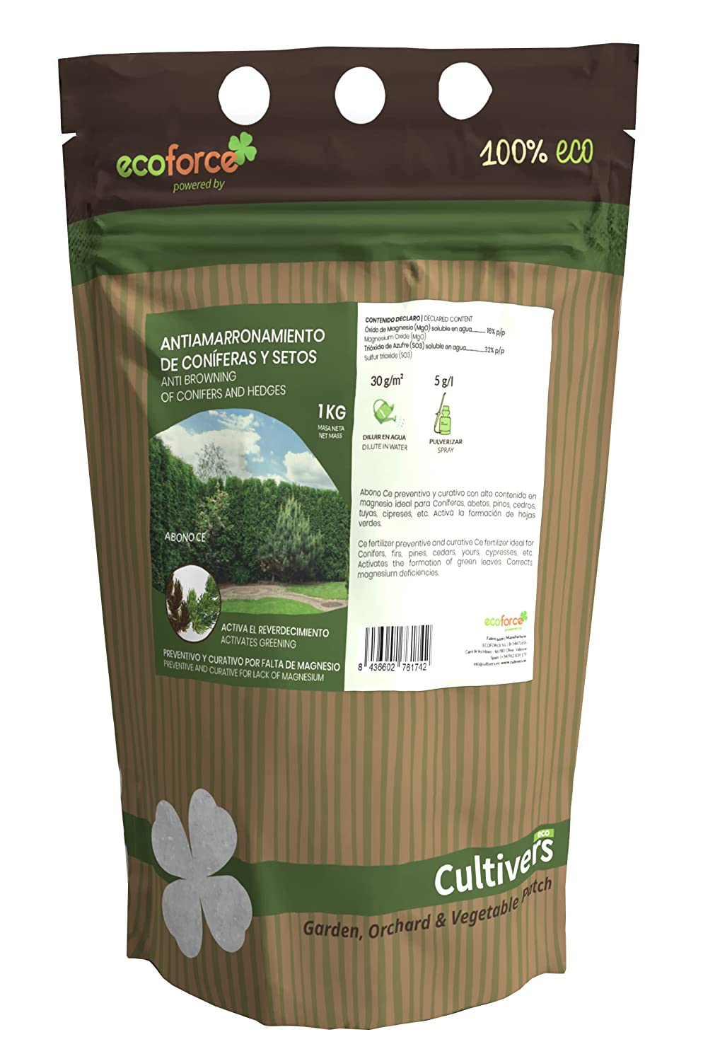 Fertilizzante Per Conifere CULTIVERS 1 Kg - Contro Ingiallimento E Macchie Brune - Foto 12