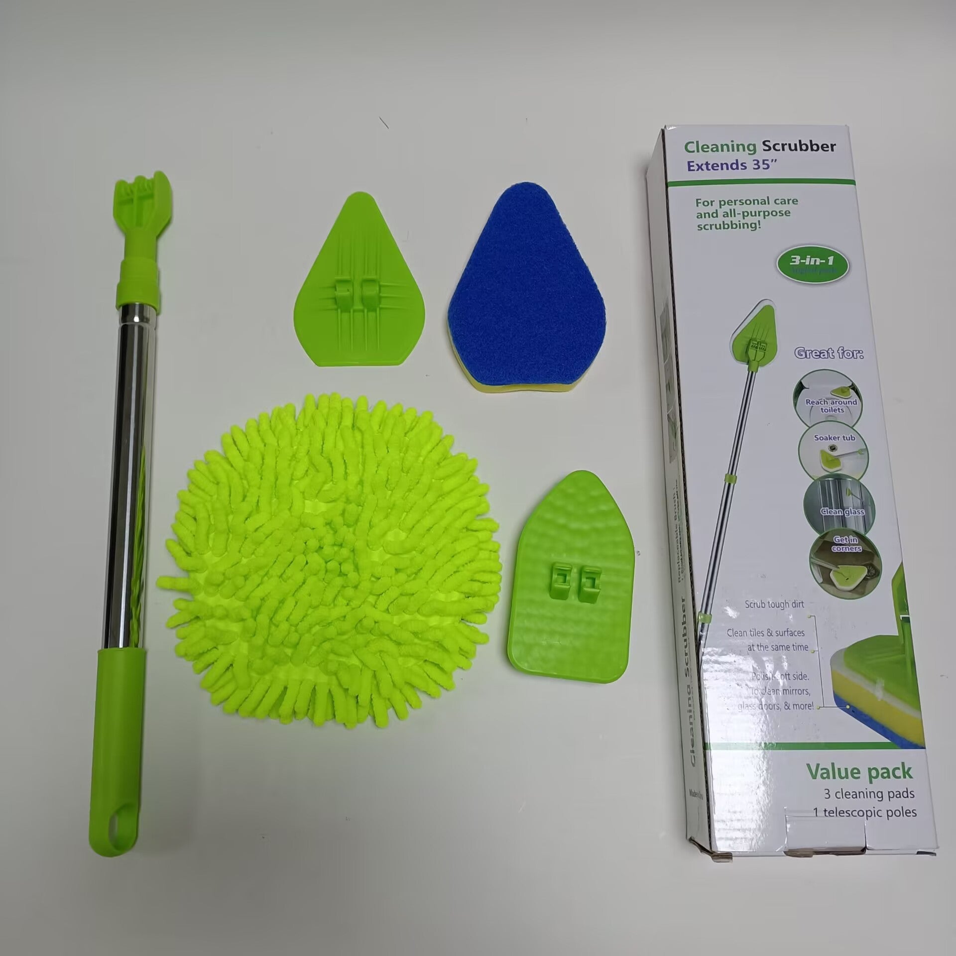 Brosse De Nettoyage Pour Barbecue - Long Manche, Poils Nylon Et Grattoir Inox - Pour Grilles Fonte, Porcelaine, Acier - Poignée Antidérapante