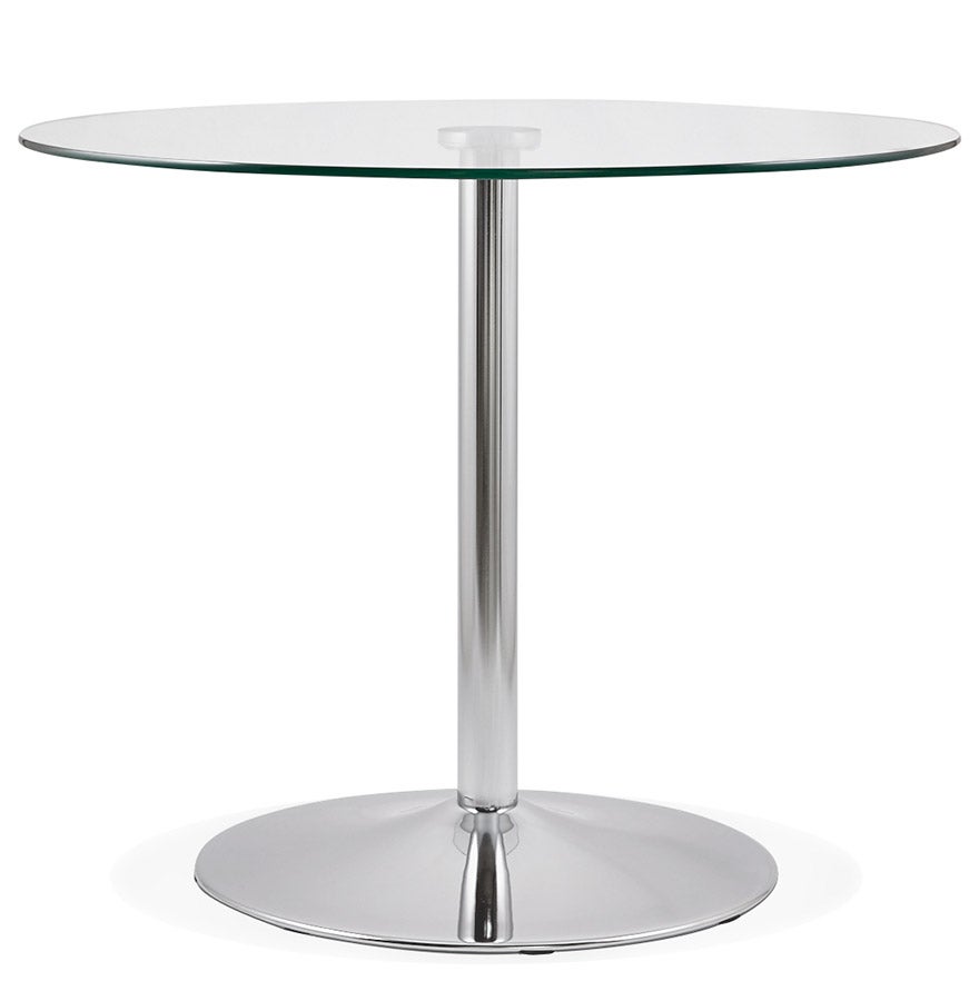 Petite table de cuisine ronde 'YOUPI' en verre - Ø 90 cm | Leroy Merlin