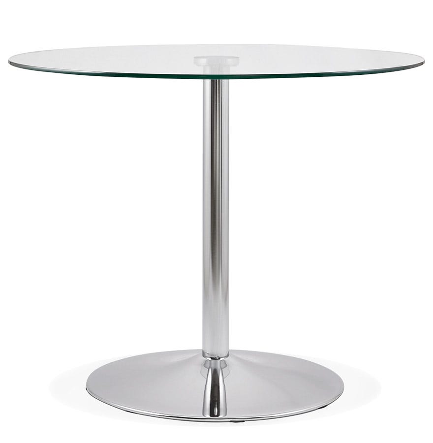 Petite table de cuisine ronde 'YOUPI' en verre - Ø 90 cm | Leroy Merlin
