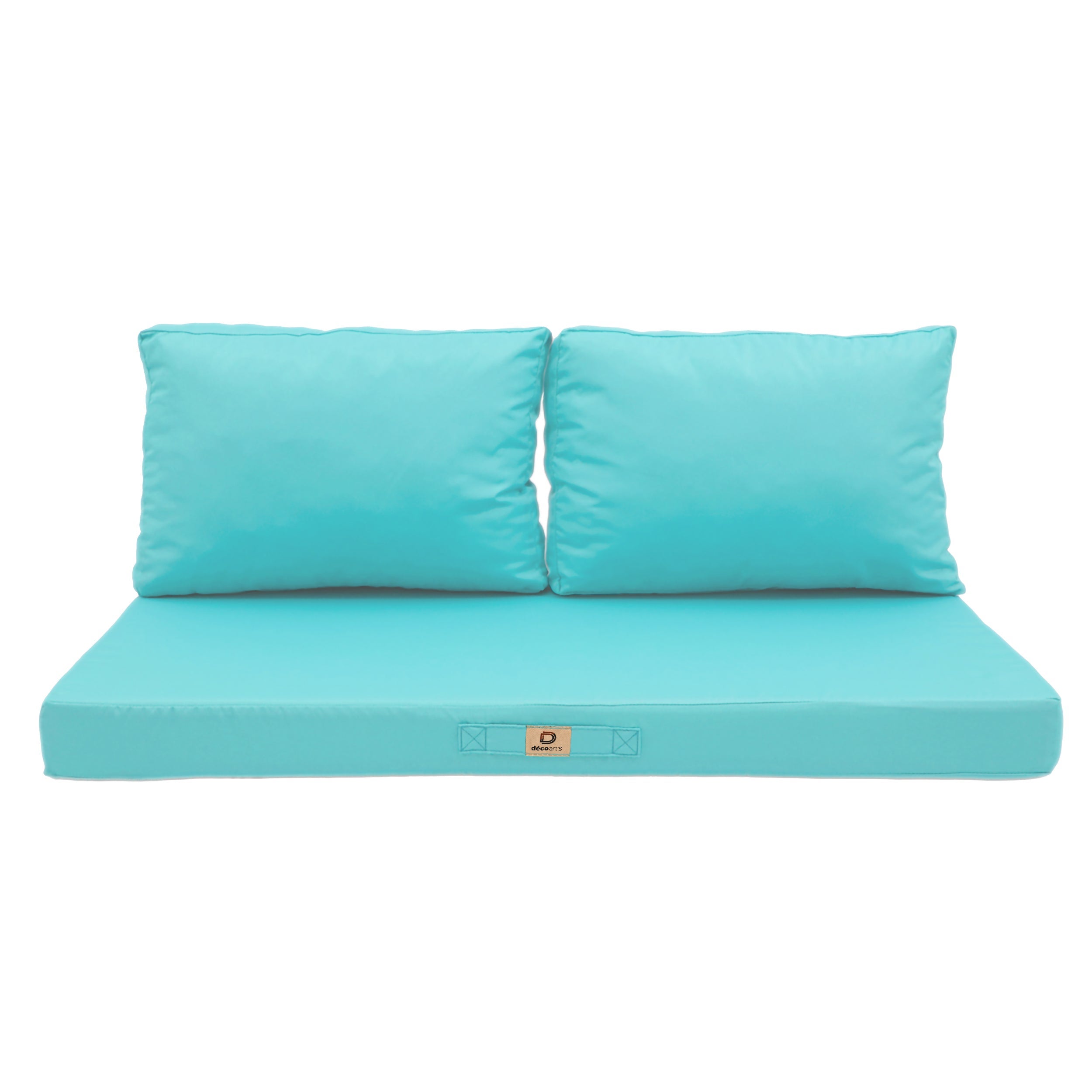 Coussins pour salon de jardin déhoussable 100x50cm Bleu caraïbes - 3