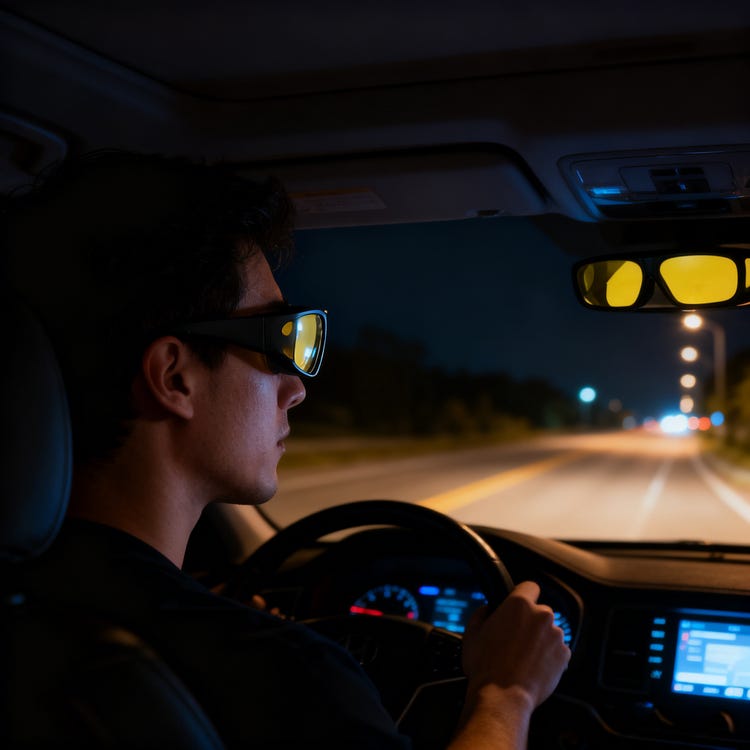 Lunettes de conduite de nuit sur lunettes, verres jaunes anti-reflet UV400, design enveloppant pour hommes et femmes, vision claire et sécurité accrue - 3