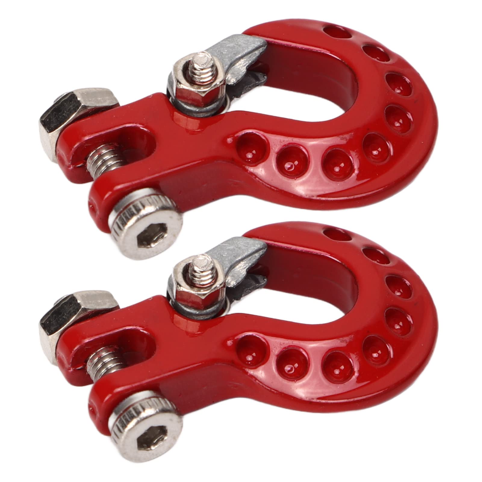 Lot De 2 Crochets De Remorquage Pour Land Rover Defender 90/110 (2020-2022) - Acier Au Manganèse, Revêtement Argenté