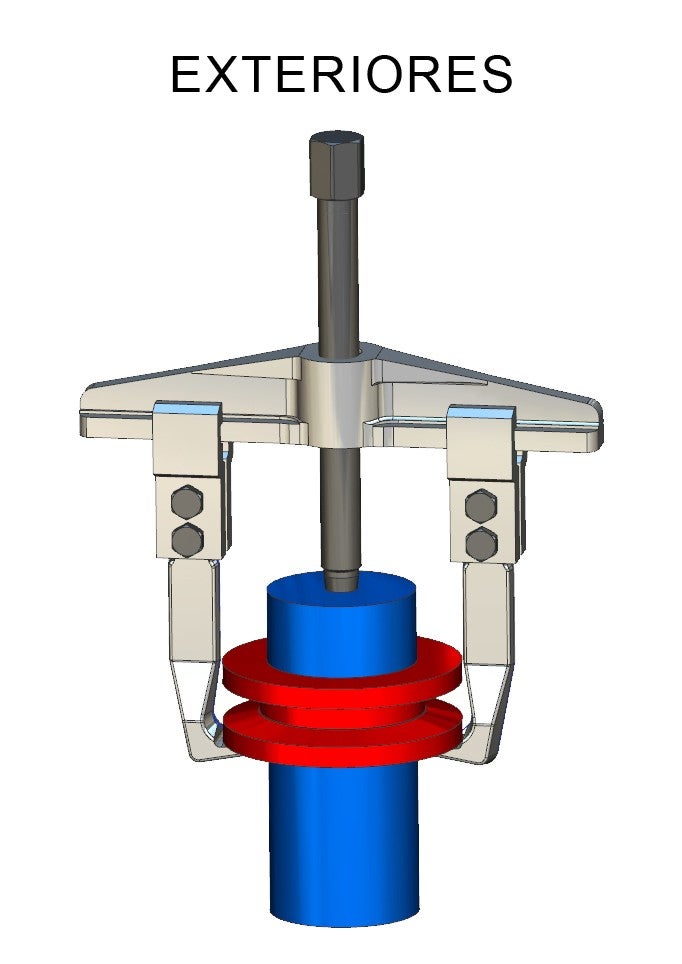 Extractor FORZA De 3 Patas Ajustable – A=260 Mm, B=177 Mm, Para Rodamientos, Poleas Y Engranajes, Fabricado Con Materiales Duraderos