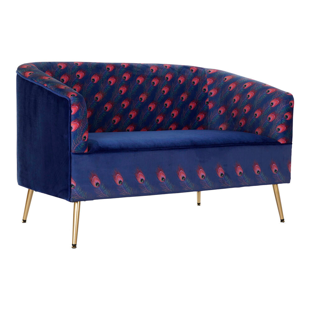 Sofá dkd home decor metal lila poliéster (130 x 70 x 80 cm)