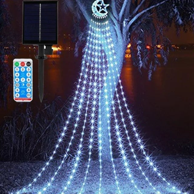 Homeleo 4 Luci Solari Per Alberi Di Natale – 80 LED Multicolore, Impermeabili IP65, 8 Modalità, Per Giardino E Terrazzo - 2