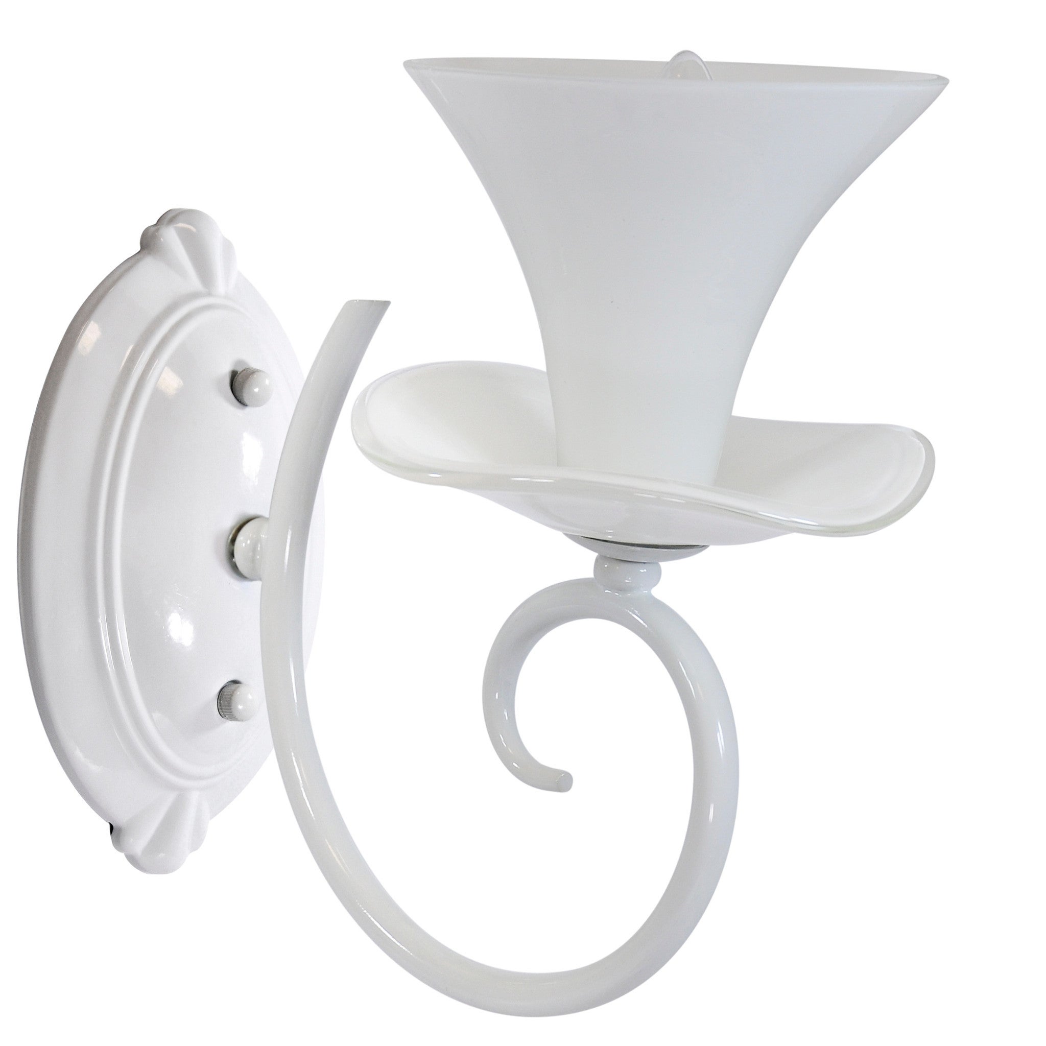 Kinkiet ścienny Gloria biały 1xE14x12W wym: 26 x 14,5 x 25 cm metal IP20 Polux