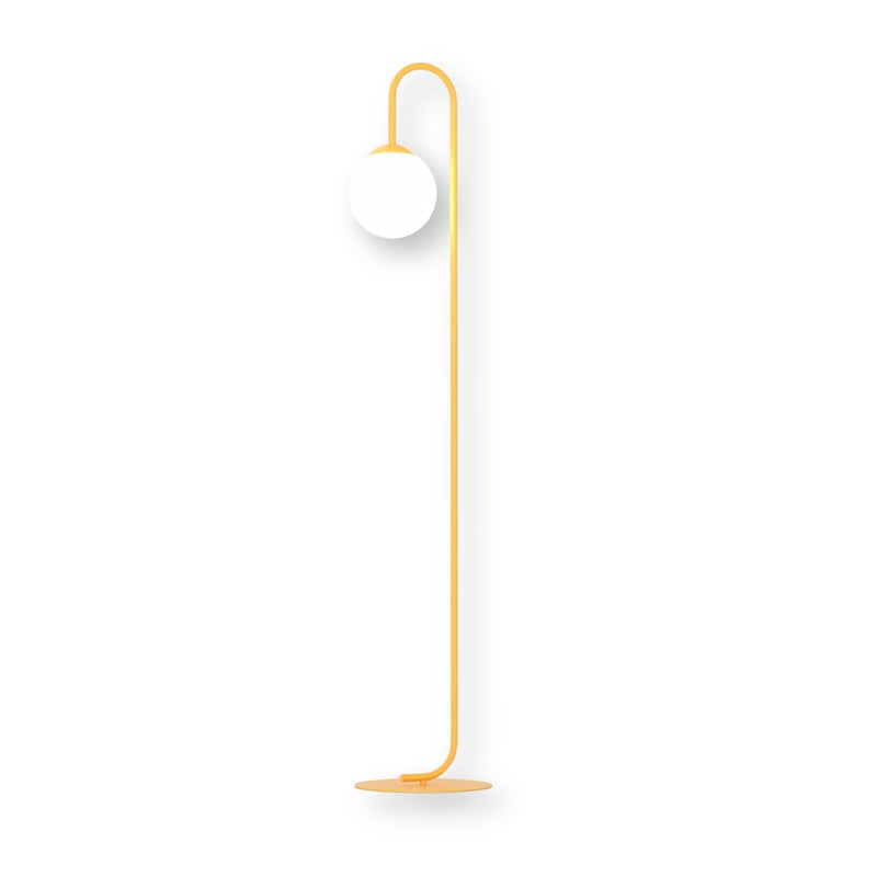 Lampa stojąca nowoczesna FLOR pomarańczowo-biała 1xE14x10W metal wym:150x29x29cm IP20 Emibig