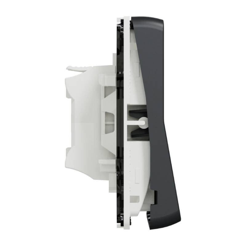 Schneider Electric - Mécanisme bouton-poussoir gris Mureva Styl IP55 IK08 - MUR35027 - 2