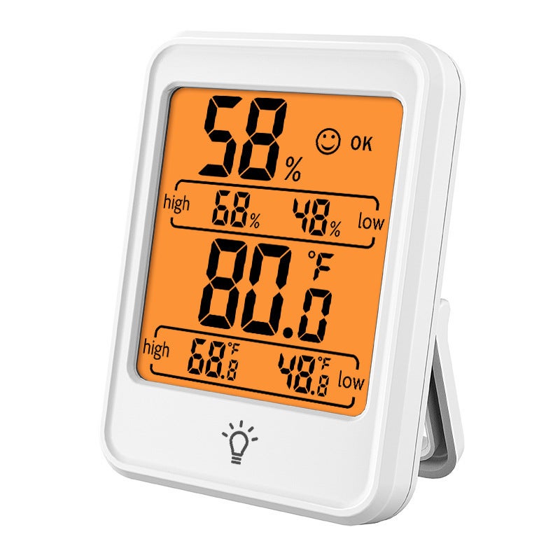 Elektroniczny, cyfrowy termometr i higrometr wewnętrzny, przełączany ℃/℉, monitor temperatury i wilgotności otoczenia, idealny do biura.