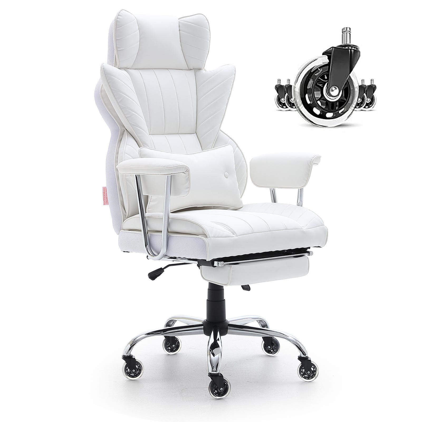 Schwake Sedia Ergonomica Da Ufficio Con Braccioli Regolabili - Girevole, Schienale Medio, Comoda E Resistente, Rivestimento Nero, Ideale Per Casa E Lavoro