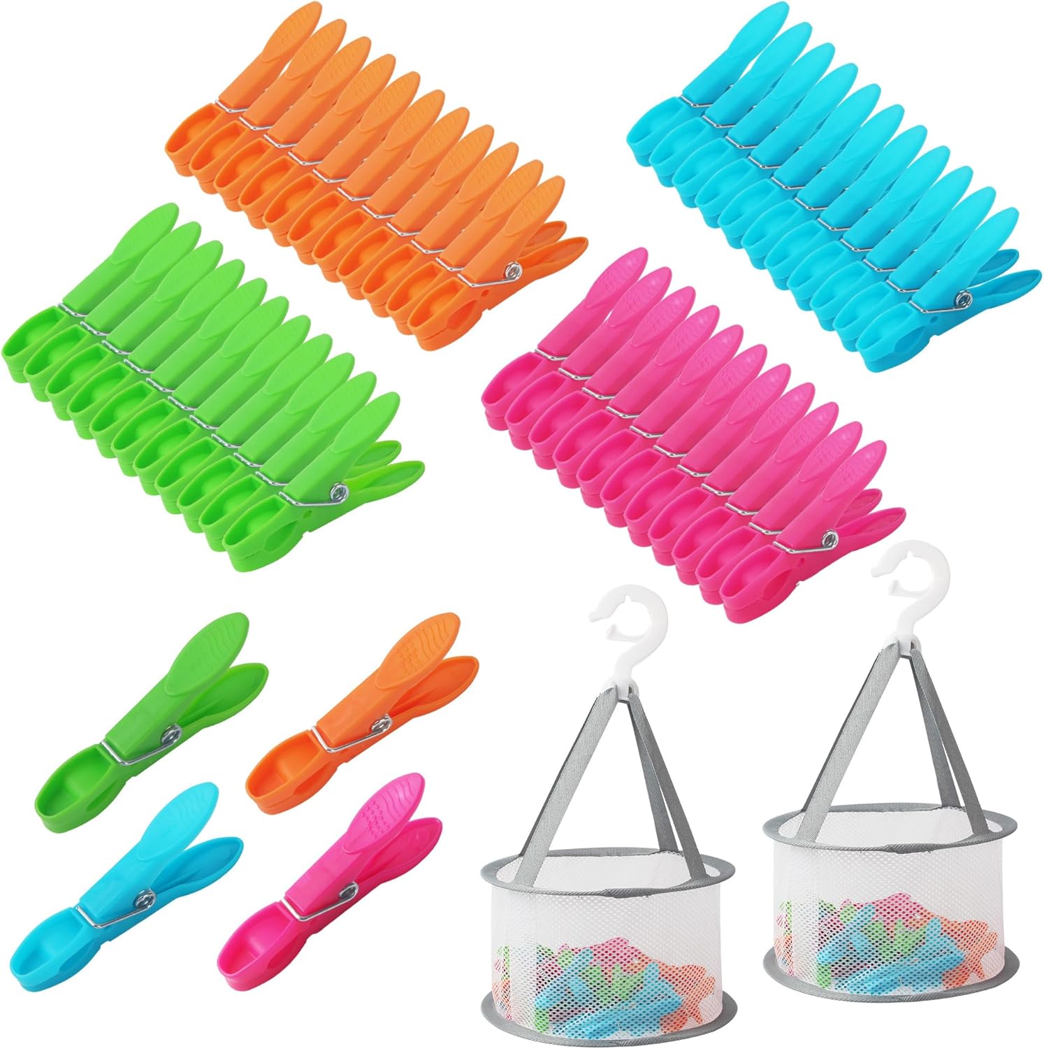 16 PZ MOLLETTE COLORATE IN PLASTICA - CLENDY spa