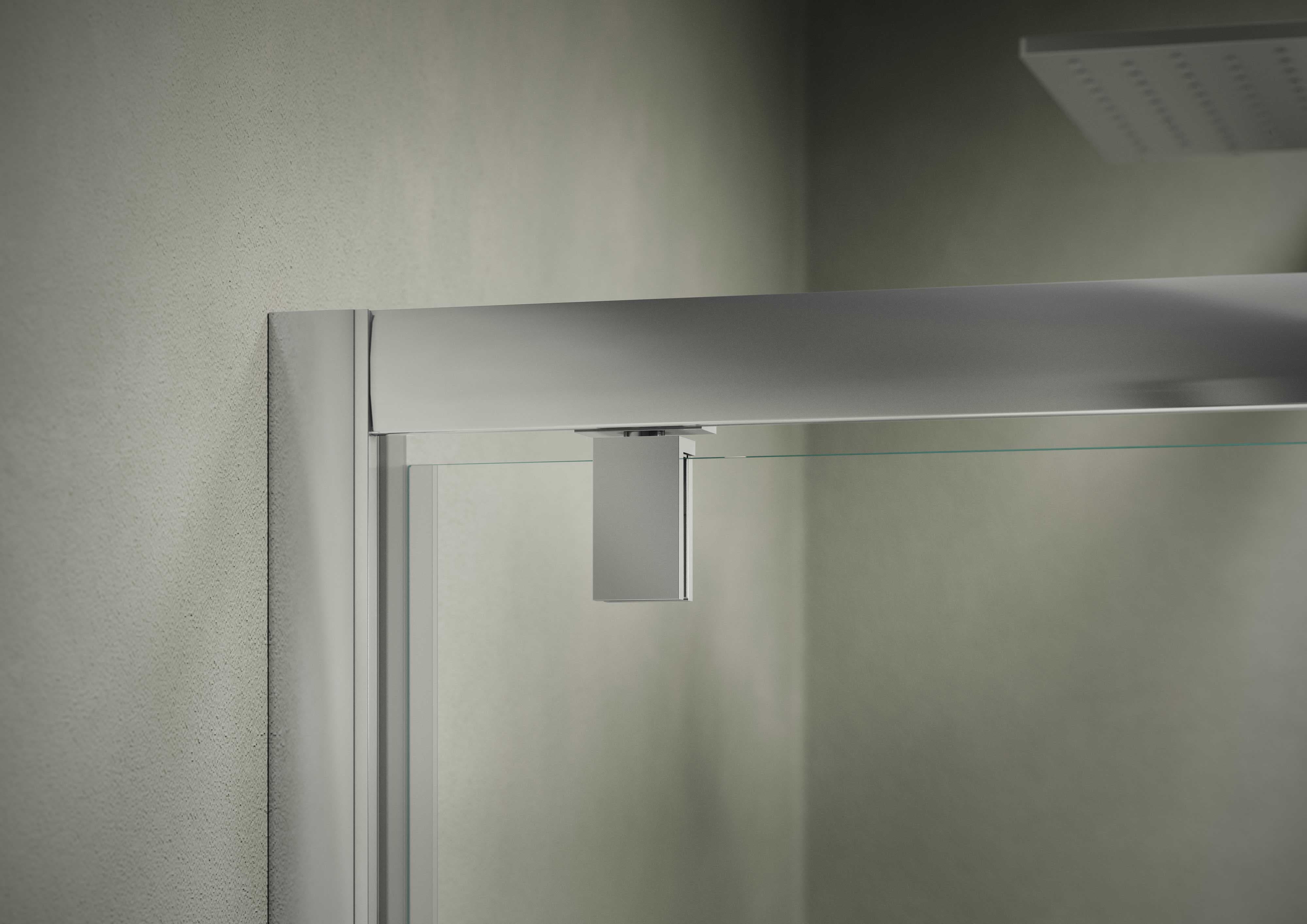 Siro - Box doccia ad angolo 90x70 cm con 1 anta a battente cromo/trasparente - 4